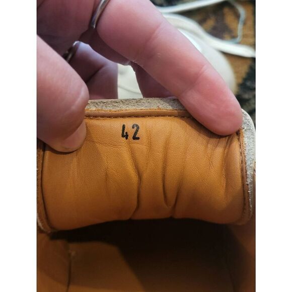 NEW Velasca Sneakers Men's 9 42 Cream Ciciarun Calf Leather Suede Low Top - Picture 7 of 9